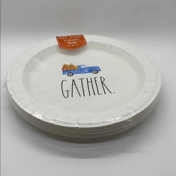 RAE DUNN 16 HEAVY DISPOSABLE DESERT PLATES. - Picture 3 of 3